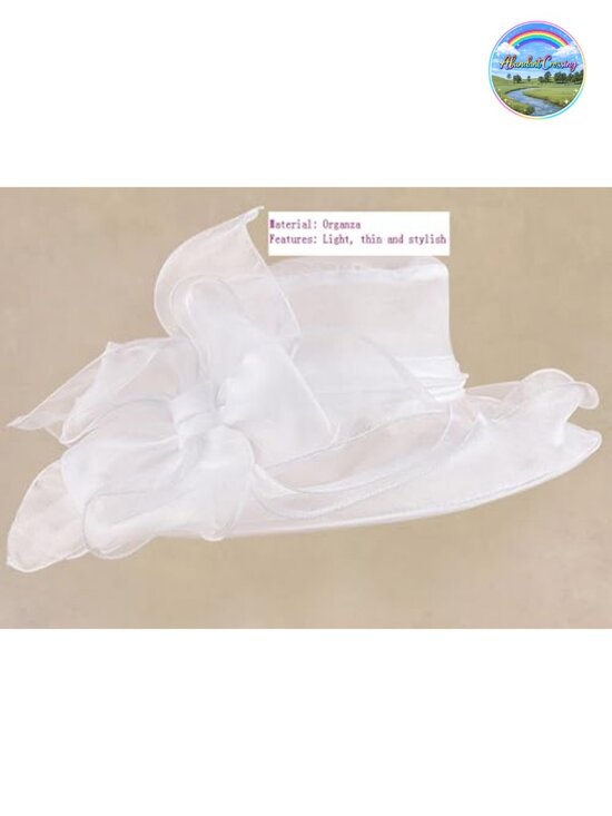 Organza Cloche Bowler Hat Derby Fascinator Tea Party Bridal Wedding Hat main image 4